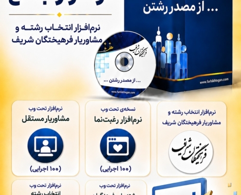 بسته نوافزار جامع نرم افزار انتخاب رشته و مشاوریار فرهیختگان شریف 1405